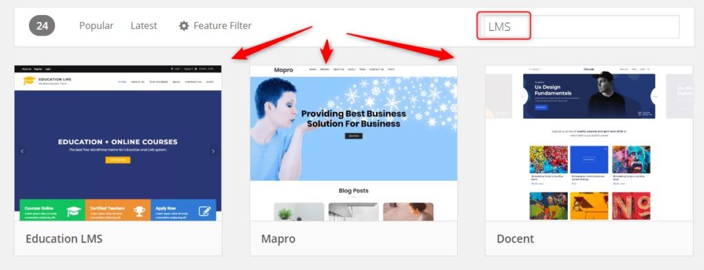 wordpress-theme- LMS
